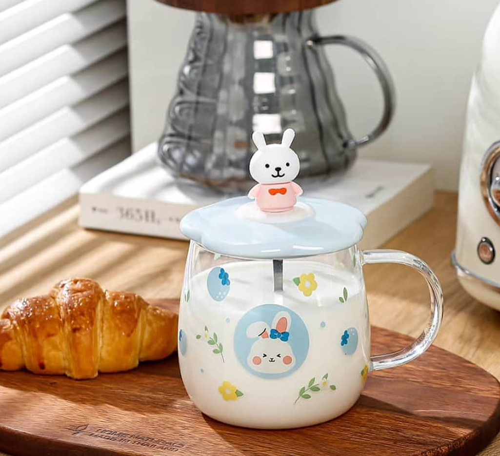 Taza con tapa de flor #CodU