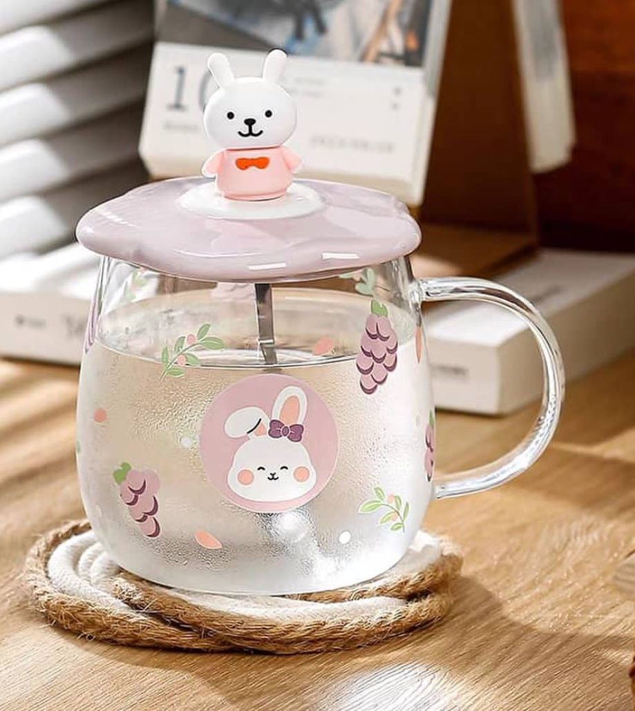 Taza con tapa de flor #CodU
