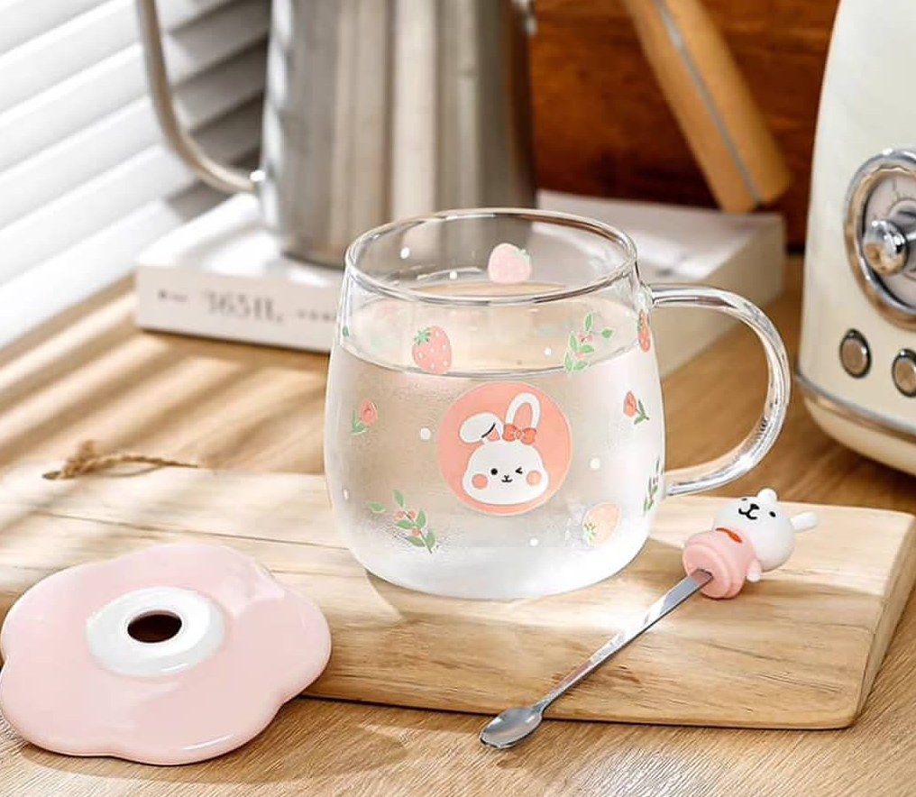 Taza con tapa de flor #CodU