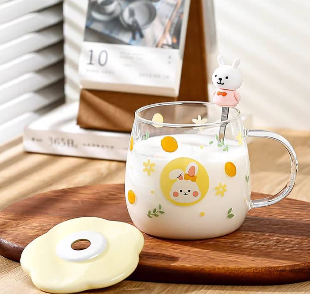 Taza con tapa de flor #CodU