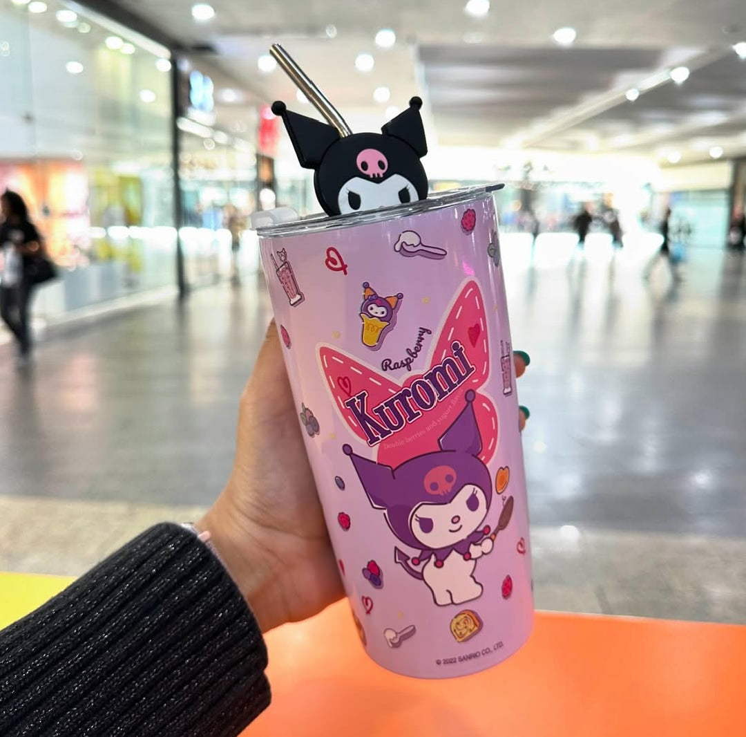 Vaso con tapa kuromi #CodP