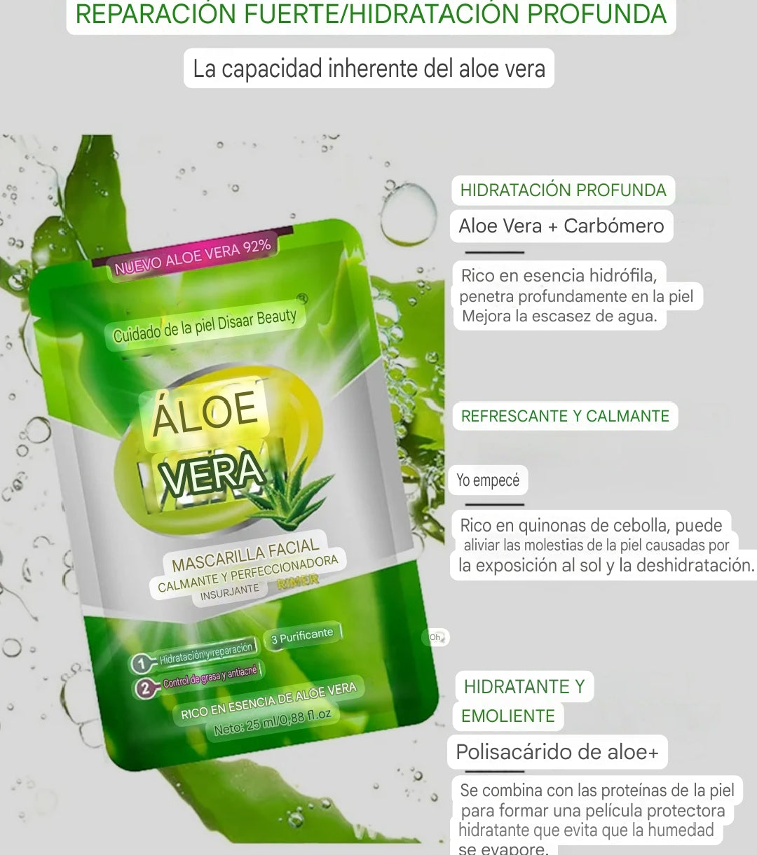 Mascarillas aloe vera Disaar #CodL