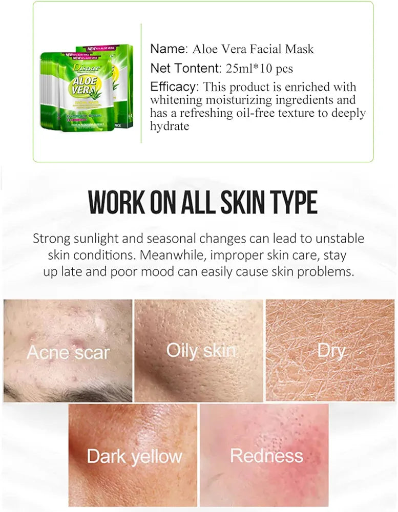 Mascarillas aloe vera Disaar #CodL