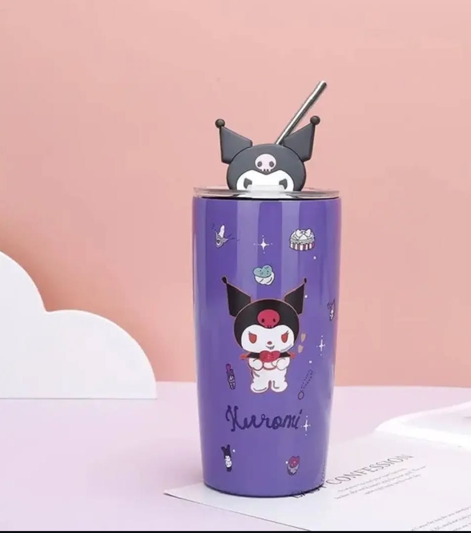 Vaso con tapa kuromi #CodP