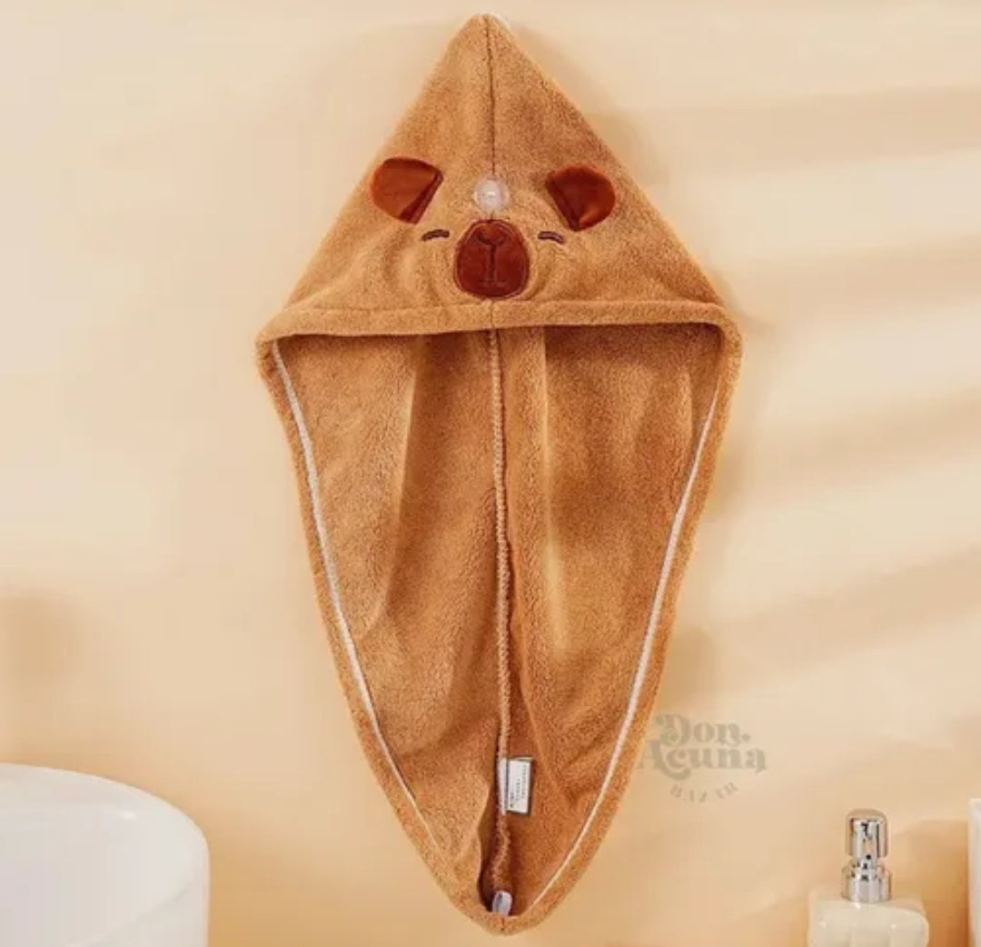 Toalla capybara para el cabello #CodU