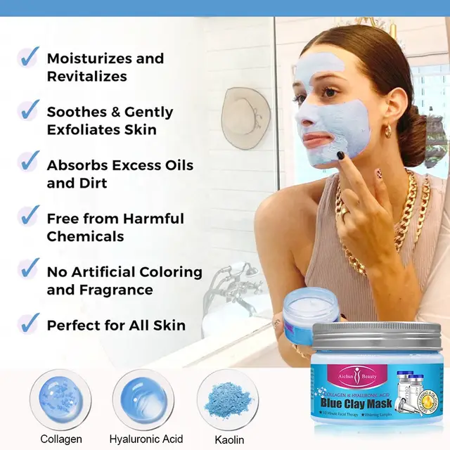 Mascarilla de arcilla con colágeno y ácido hialurónico #CodL