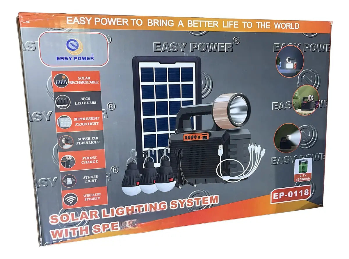 Linterna con carga solar y accesorios #CodFM