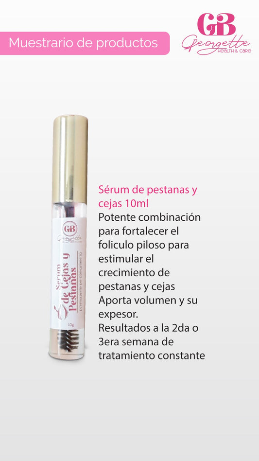 Serum para el crecimiento de cejas y pestañas Georgette #codO