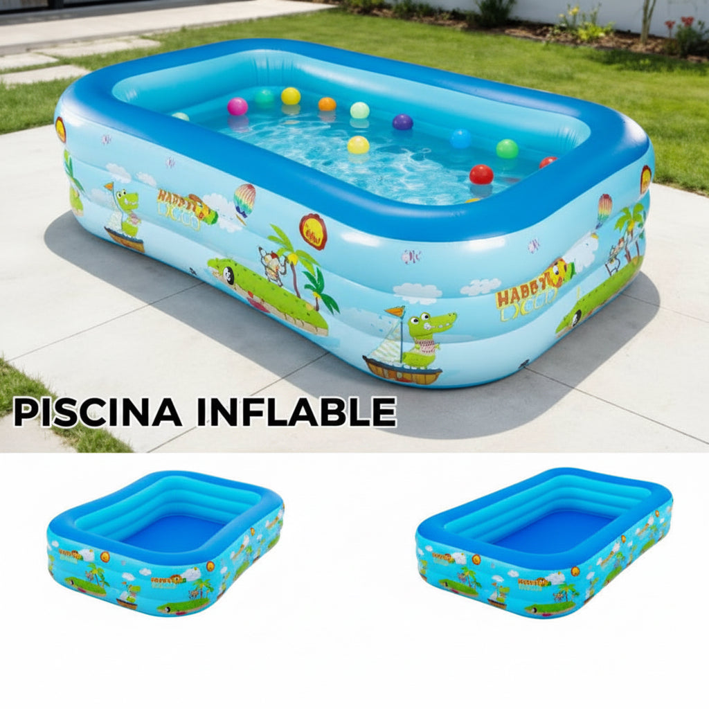 Piscina inflable infantil rectangular #CodML