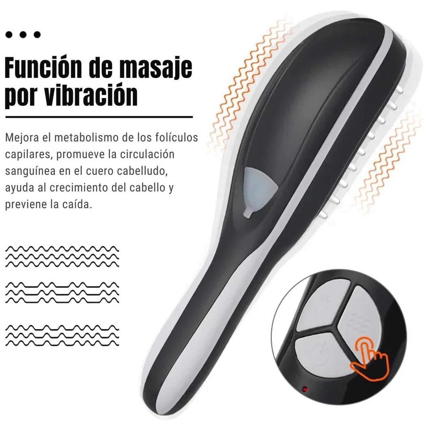 Cepillo capilar masajeador eléctrico #CodL