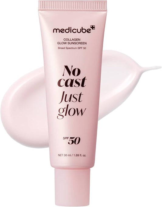 Mini Protector solar Medicube Collagen Glow Sunscreen con SPF 50.
