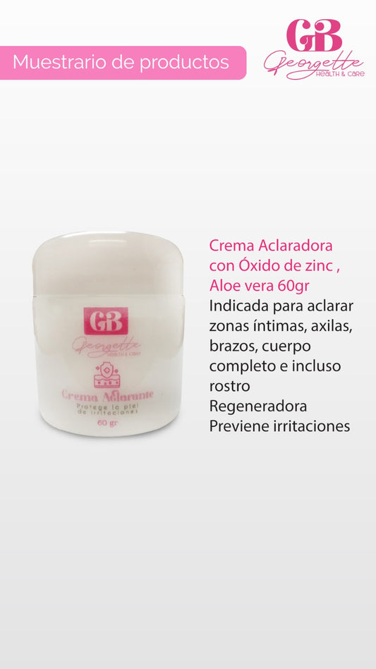 Crema aclarante de axila y partes íntimas #codO