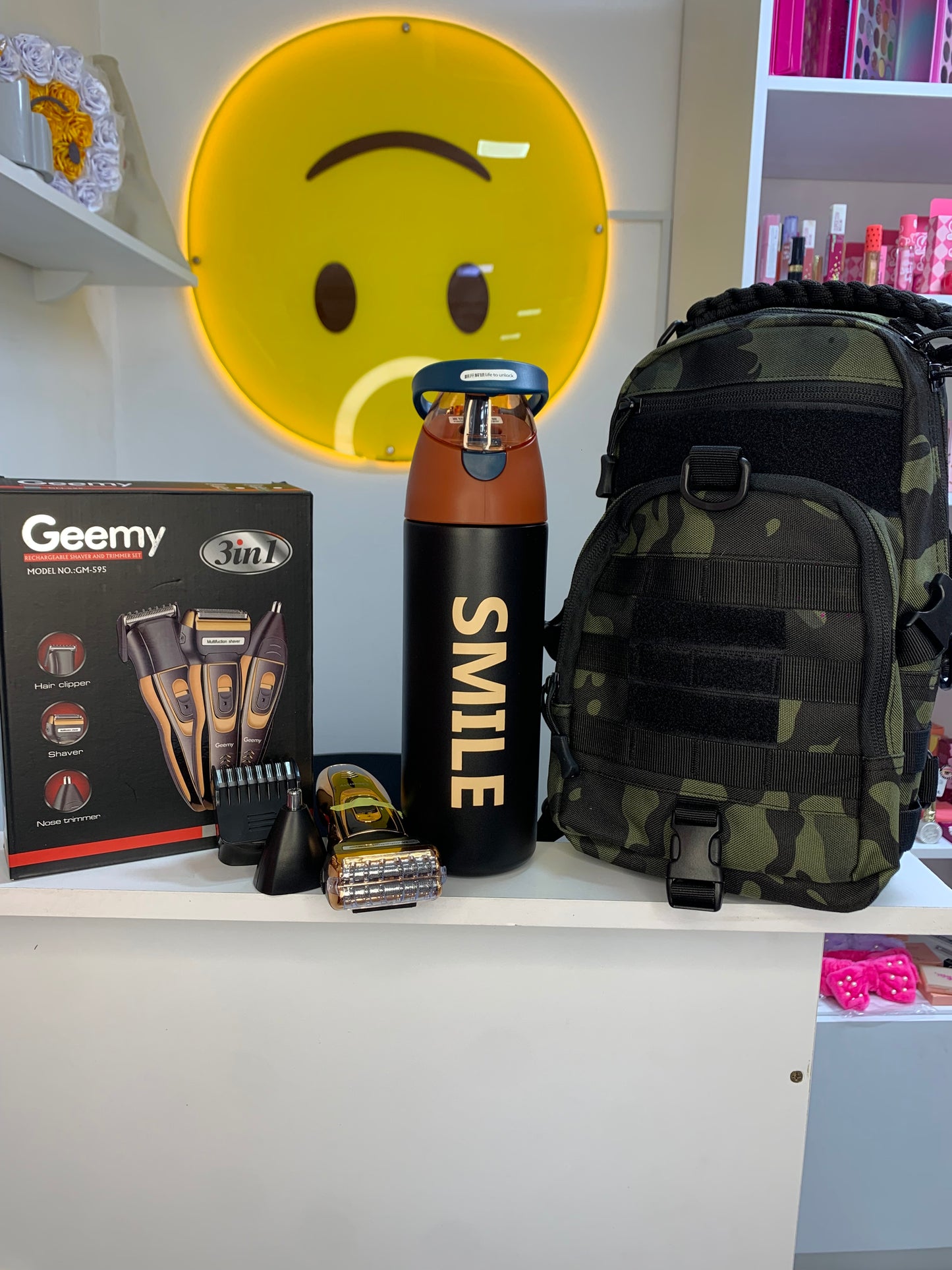 Combo del día del padre termo, bolso táctico y máquina de afeitar #CodO