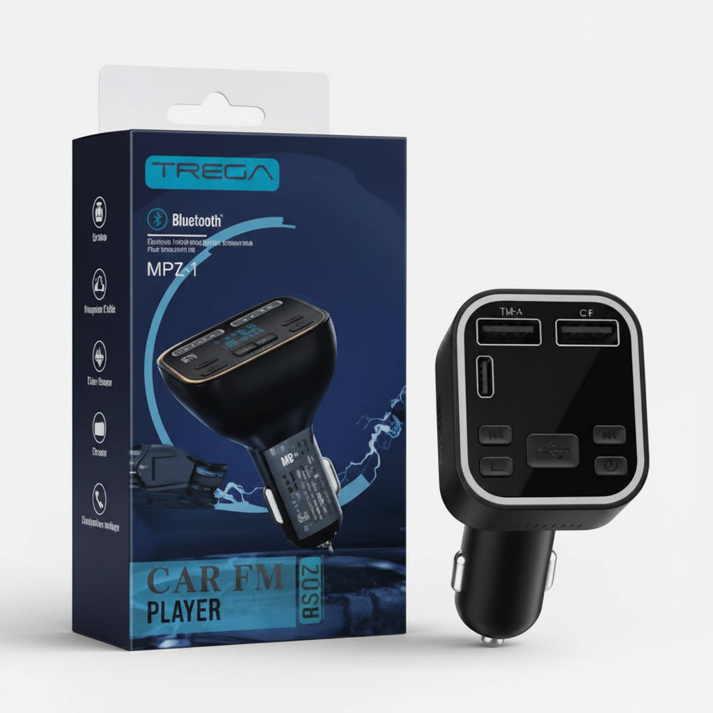 Transmisor FM Bluetooth y cargador para carro #CodAV