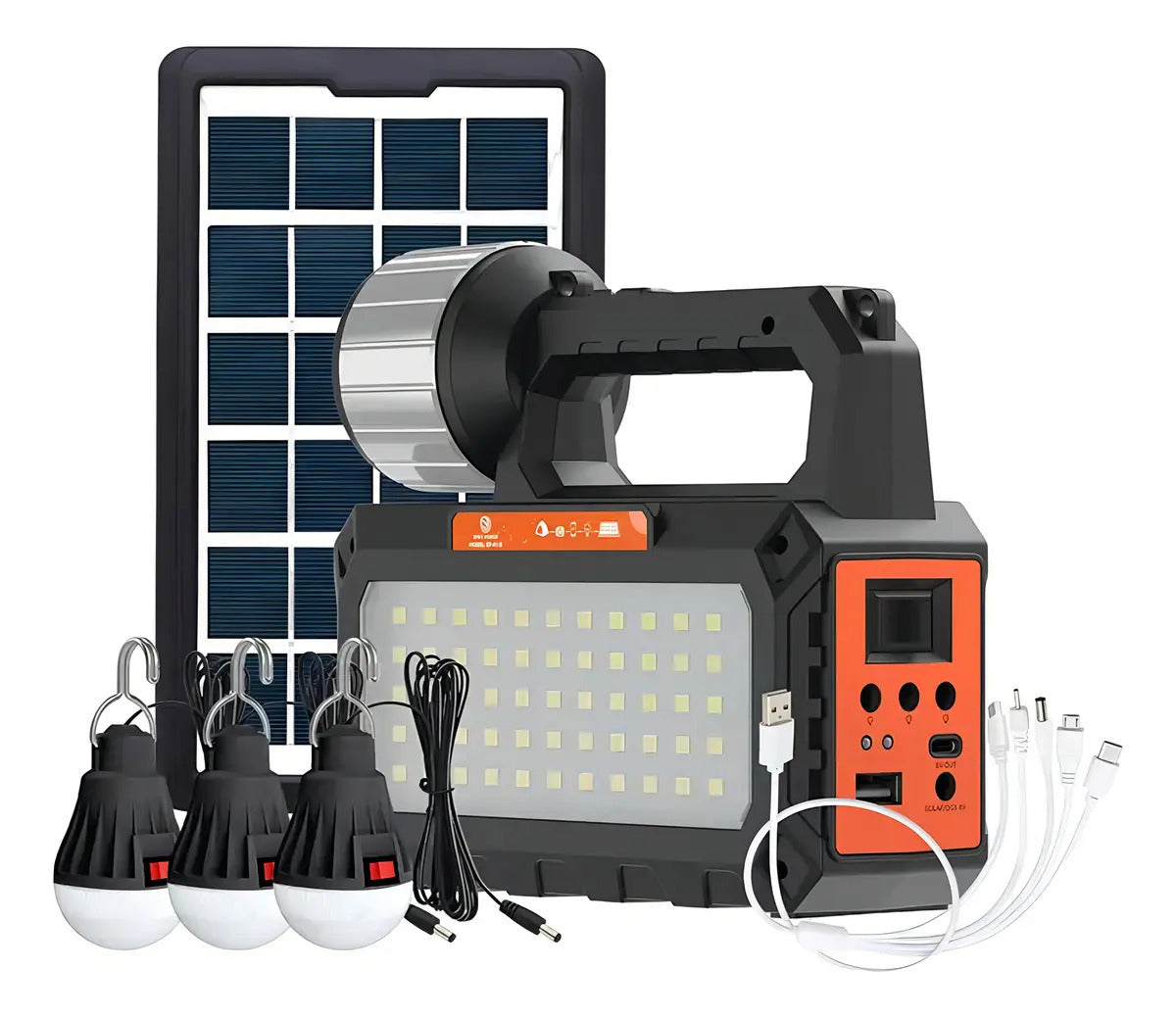 Linterna con carga solar y accesorios #CodFM