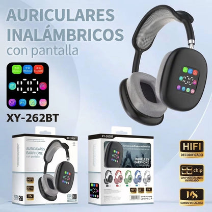 Auriculares inalámbricos de diadema con pantalla LED inteligente #CodAV
