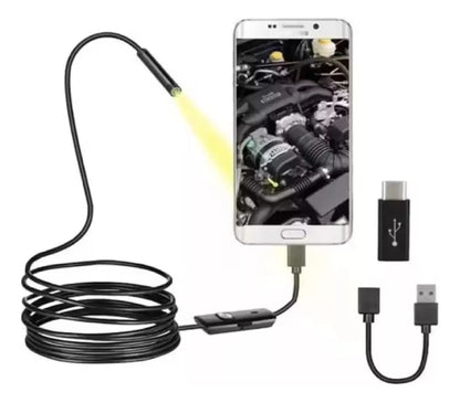 Cámara Endoscopio Usb 3 En 1 (tipo C, Pc) De 5mts 5.5mm #codTN