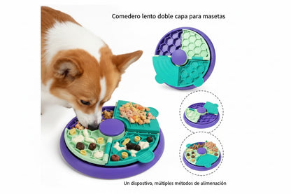 Plato de alimentación lenta para mascotas #CodAV