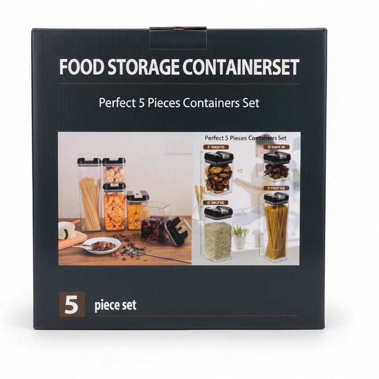 Set de 5 contenedores herméticos para alimentos #CodML