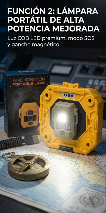 Encendedor eléctrico portátil transparente con linterna #CodFM