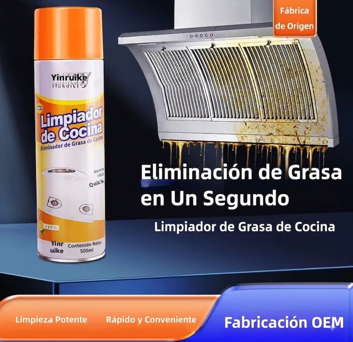 Desengrasante en aerosol para cocinas (500ml) #CodFM