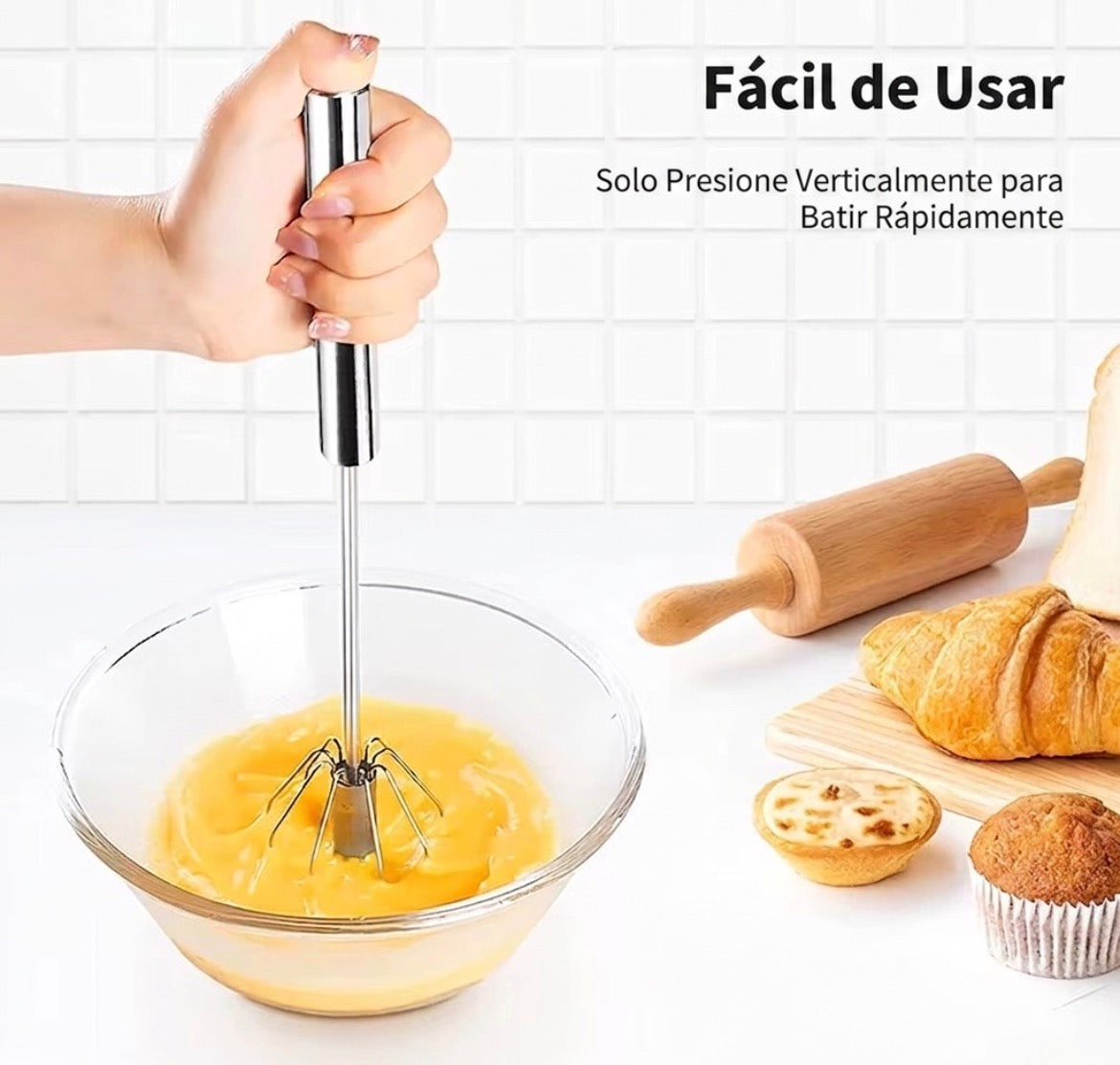 Batidor de acero inoxidable #CodFM