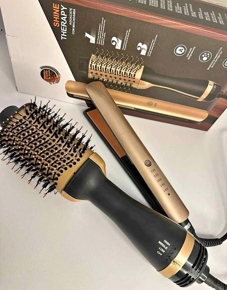 Kit de cepillo secador + plancha de cerámica #CodL