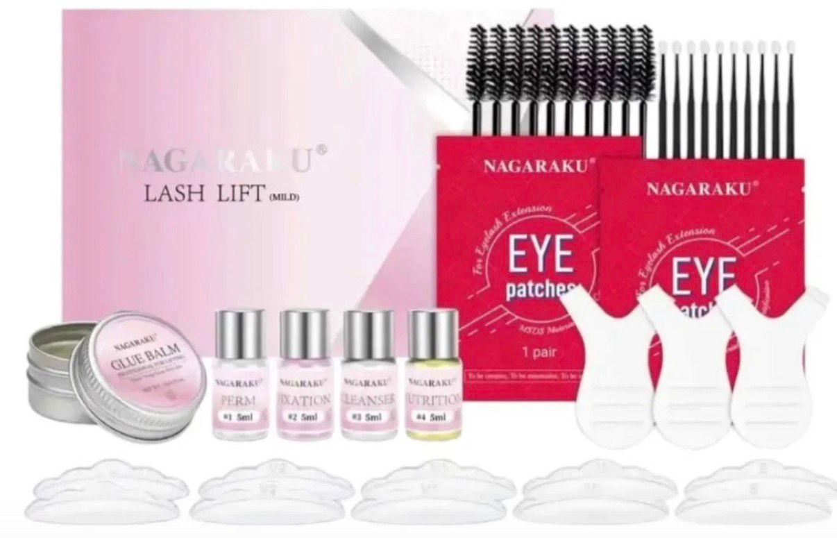 Kit de lifting de pestañas Nagaraku rosa #CodK