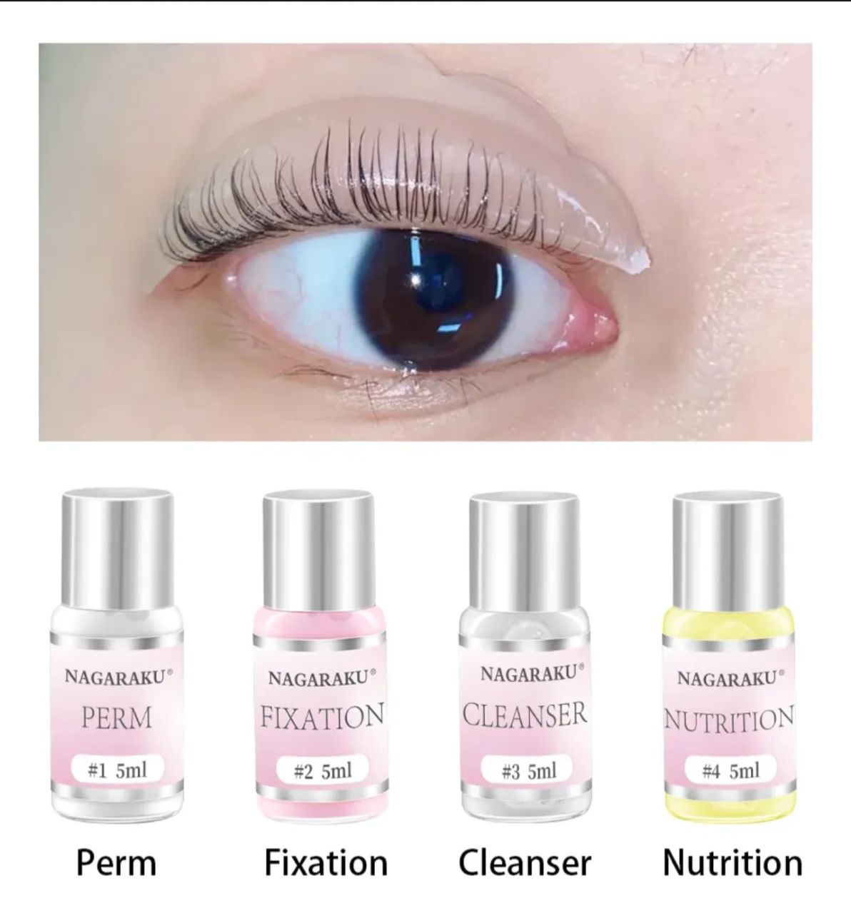 Kit de lifting de pestañas Nagaraku rosa #CodK