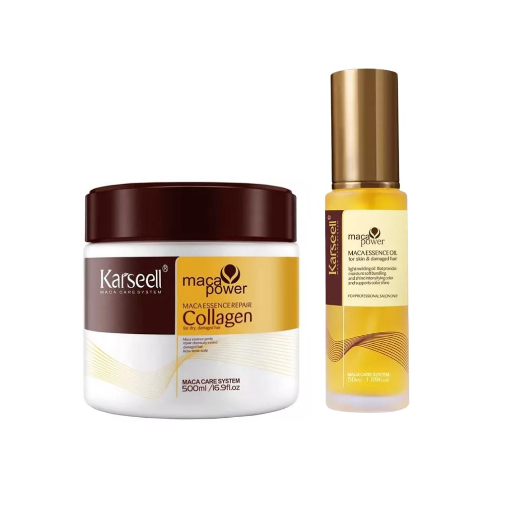 Kit de Mascarilla capilar de colágeno y aceite reparador Karseel #CodO