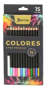 Lápices de colores Norma de 15 y 24 unidades #CodAV