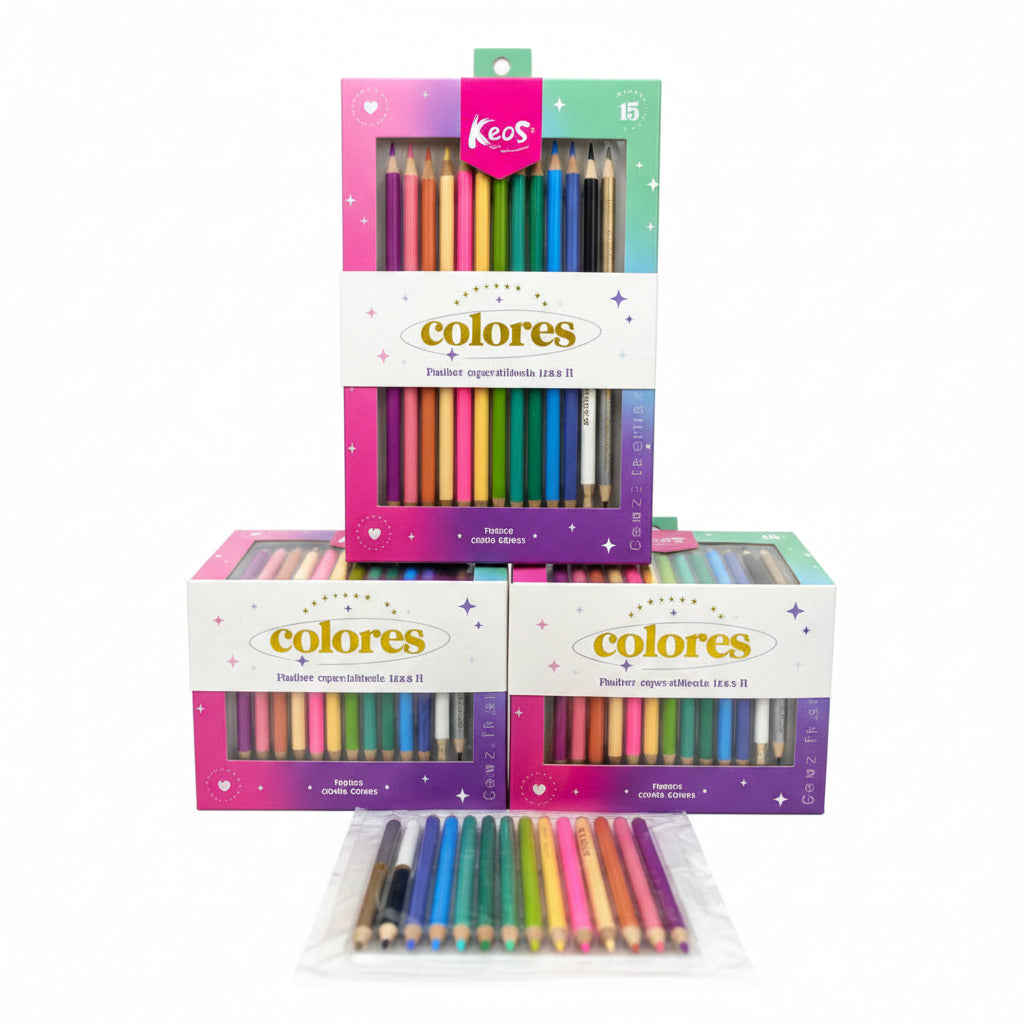 Set de 15 lápices de colores de madera #CodAV