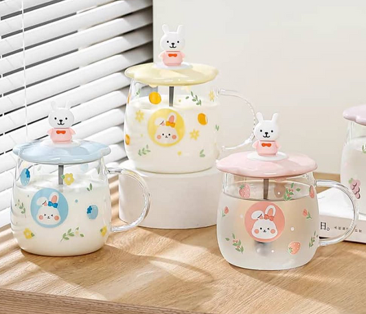 Taza con tapa de flor #CodU
