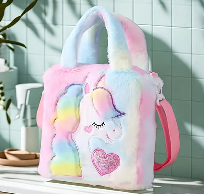 Cartera de peluche unicornio #CodU