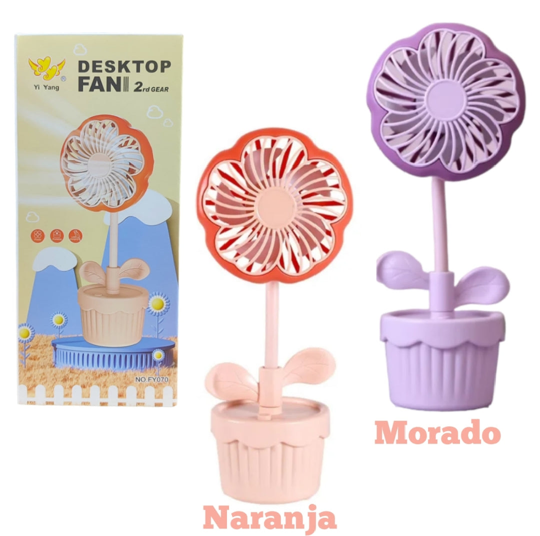 Ventilador de mano flor #CodU