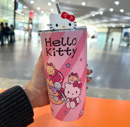 Vaso con tapa hello Kitty #CodP