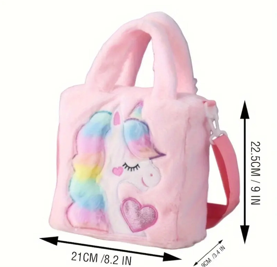 Cartera de peluche unicornio #CodU