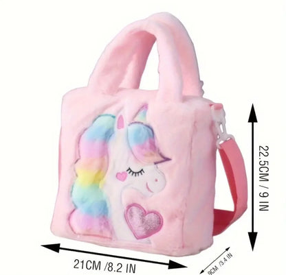 Cartera de peluche unicornio #CodU