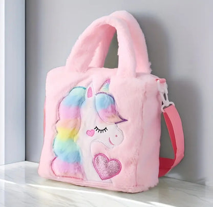 Cartera de peluche unicornio #CodU