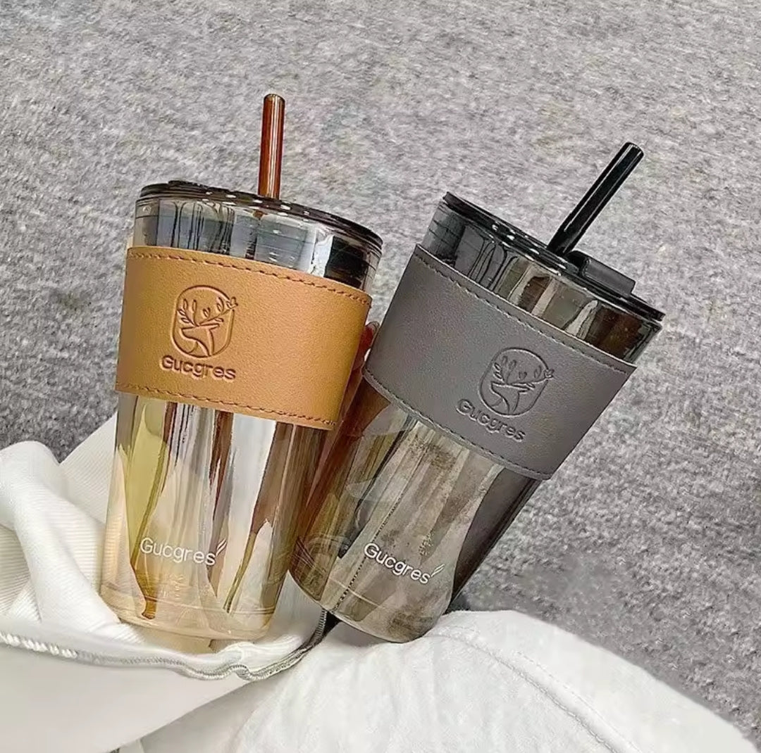 Vasos de vidrio con tapa #CodP