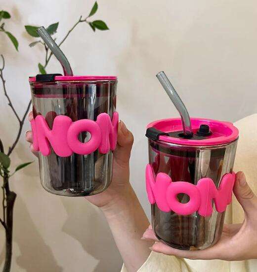 Vaso de vidrio pequeño con tapa #CodP