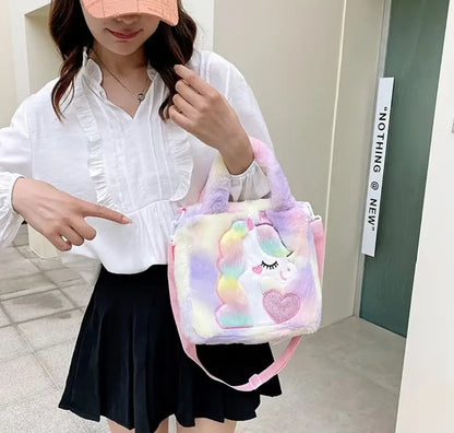 Cartera de peluche unicornio #CodU