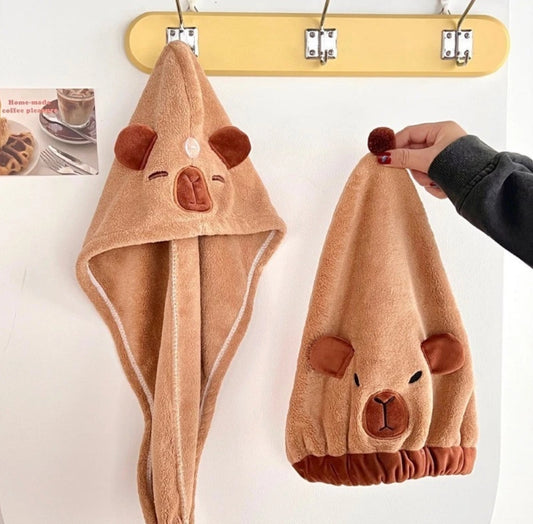 Toalla capybara para el cabello #CodU